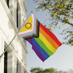 New Progress Pride Double Sided Flag – LGBTQ+ Garden & Room Decor, Colorful Gift